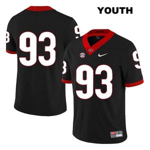 Youth Georgia Bulldogs NCAA #93 Antonio Poole Nike Stitched Black Legend Authentic No Name College Football Jersey RYG1754SU